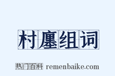 村廛组词是什么意思的图片